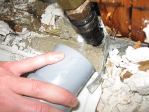 Plumbing pipe accidentally drilled during cable installation in Cherry Hill, NJ