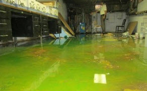 category 3 water damage: sewage backup in a Center City Philadelphia office
