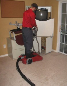 The water damage restoration process: removing water from carpets after a flood