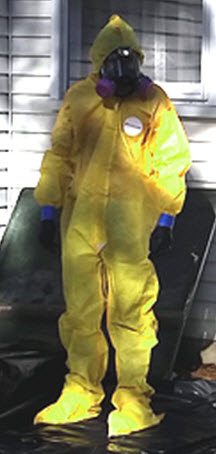 Whiting, NJ: personal protective equipment is required for garage mold removal projects